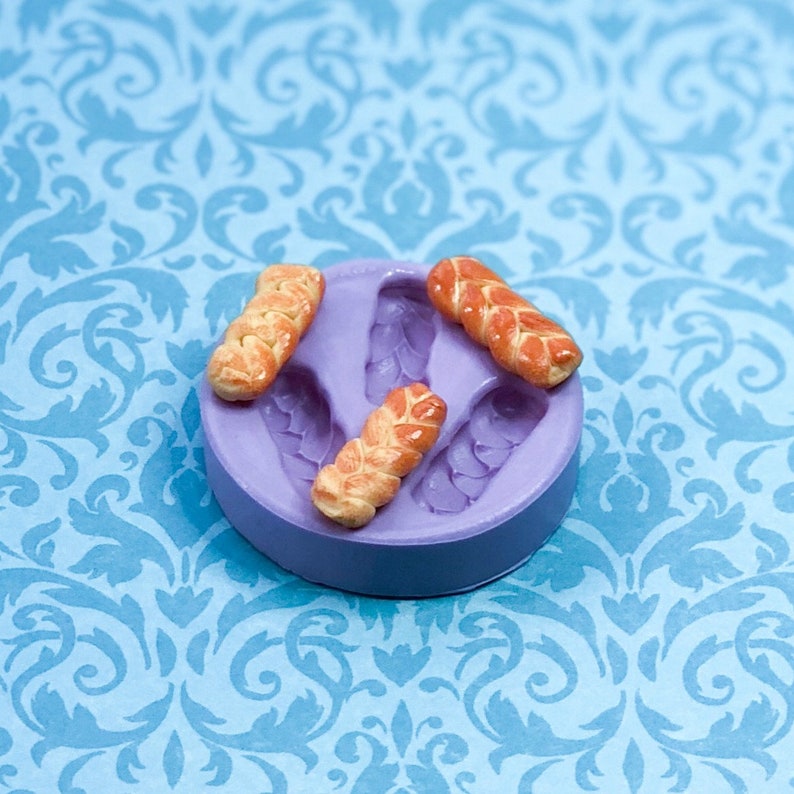 Dollhouse Bread Mold Silicone Molds Braided Bread Polymer Clay Etsy