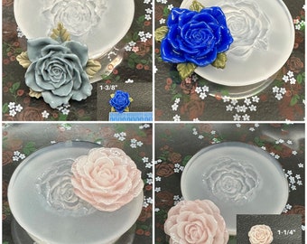 Silicone Rose Molds Roses Flower Mold Chocolate Fondant Wax Soap Resin Freeze n Fuse Glass Polymer Clay