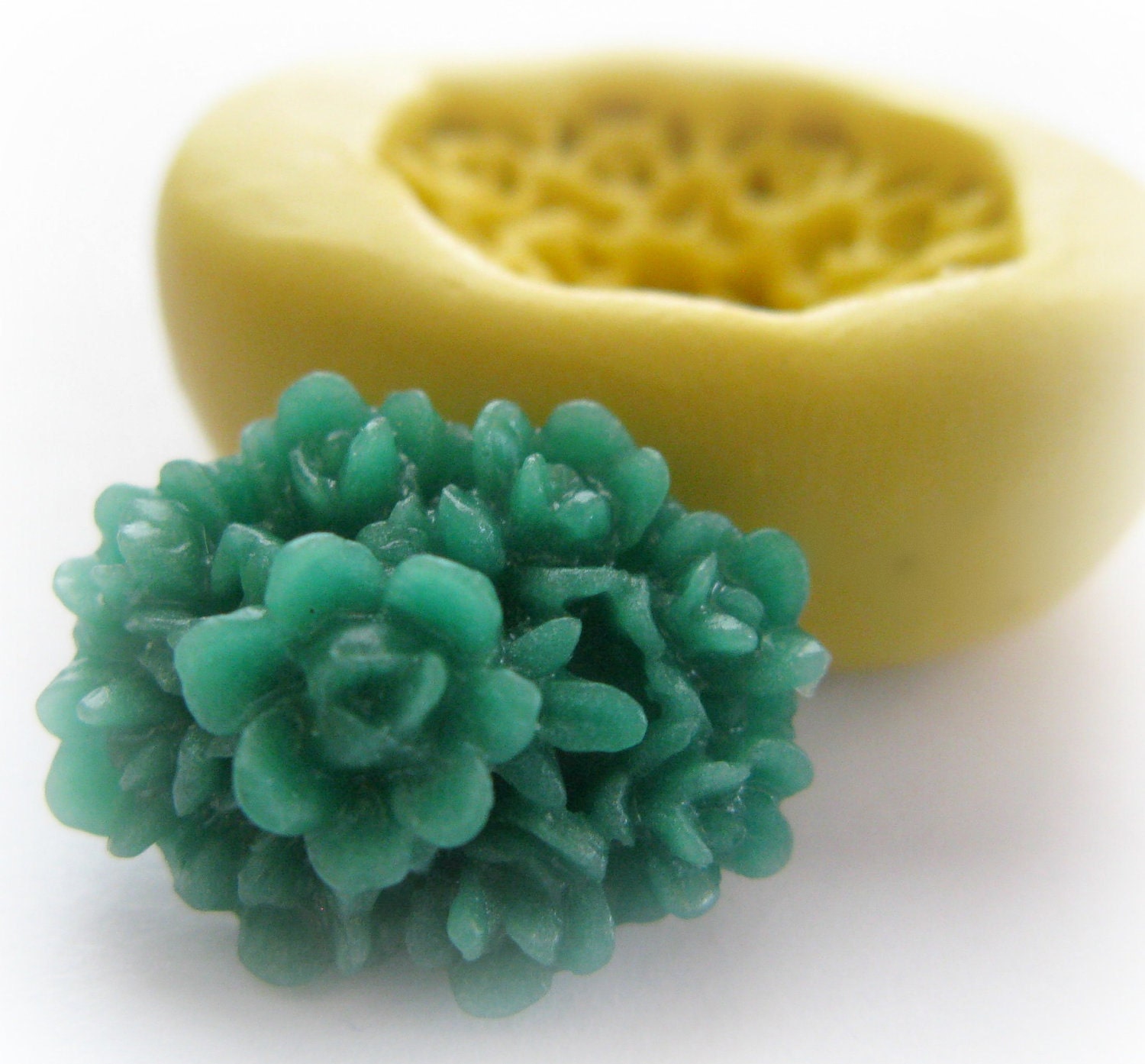 Flower Cluster Cabochon Mold Polymer Clay Mold Jewelry Etsy