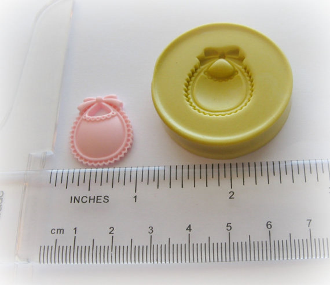 Silicone Molds Baby Bib Fondant Mold Clay Resin Foot Mould Etsy