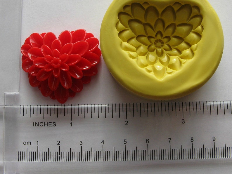 Heart Mum Mold Silicone Soap Molds Flower Resin Fondant Chocolate Wax Polymer Clay image 2