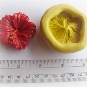 Hibiscus Mold Silicone Flower Moulds Fondant Flower Mold Polymer Clay Flower Resin Cabochon Flower Mold I Checked Size