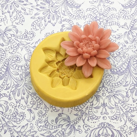Lilly Mold Silicone Flower 1.25" Molds Fondant Chocolate Soap Resin Clay Molds Cabochon Molds
