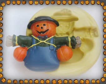 Scarecrow Silicone Mold Halloween Autumn Fall DIY Cabochon Magnet Mold Polymer Clay Resin Soap Wax Molds