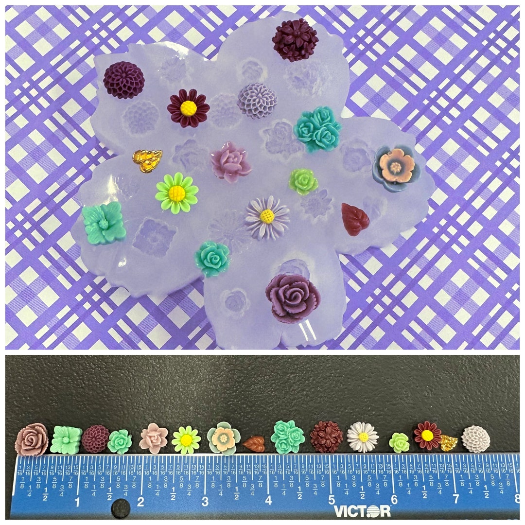 Silicone Small Flower Mold Mum Flower Succulent Rose Resin UV Mold Wax