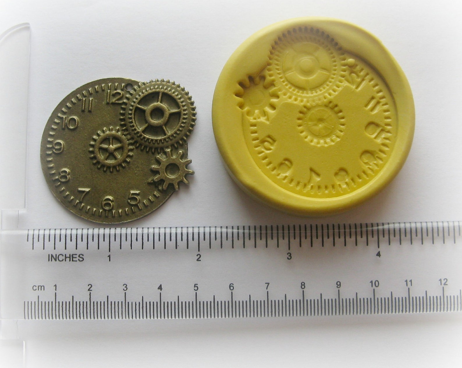 Gears Clock Steampunk Mold Gothic Jewelry DIY Resin Clay Etsy
