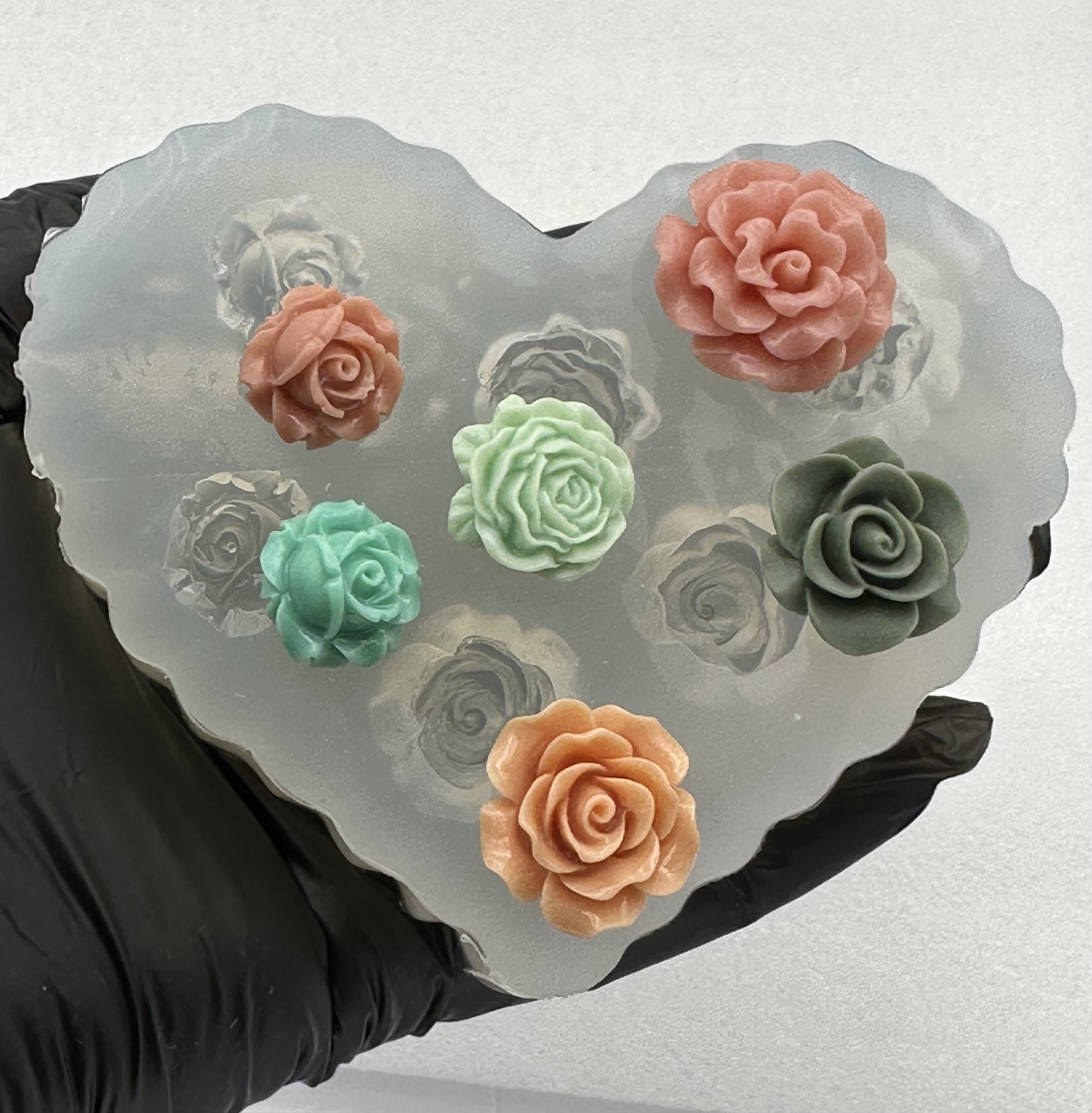 Valentine's Day Rose Flower Chocolate Bar Mold Cake Silicone