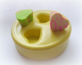 Miniature Heart Cupcake Bottom Mold Fake Food Dollhouse Sweets Kawaii Mould