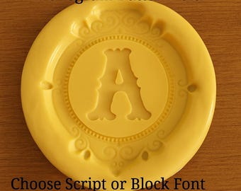 Monogram Butter Molds Silicone Butter Mold Script Letter Monogrammed Cheese Fondant Baking Mold