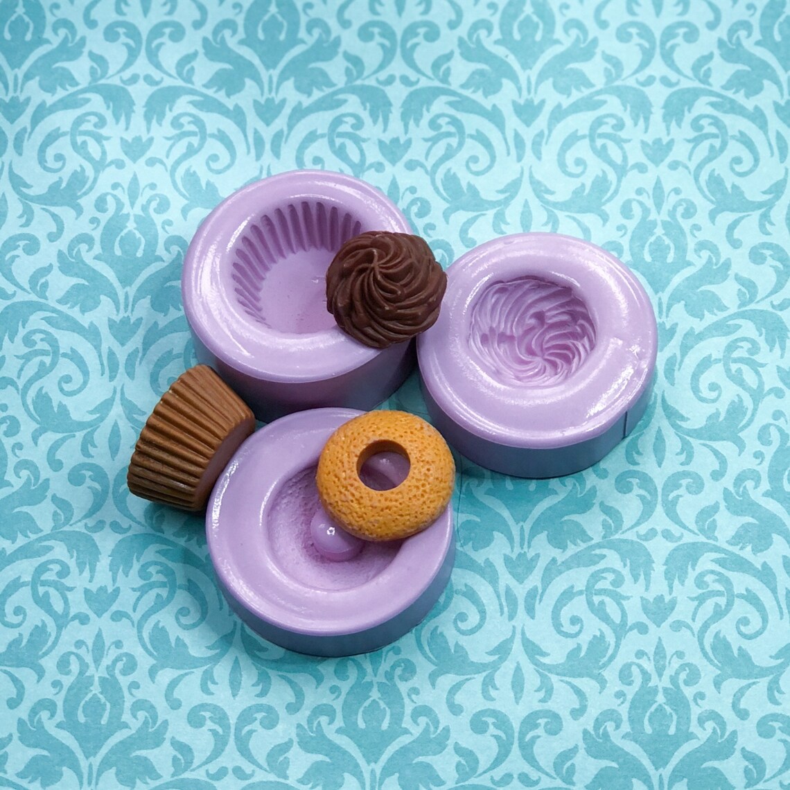 Cupcake Mold Cupcake Cabochon Molds Polymer Clay Mold Resin Etsy