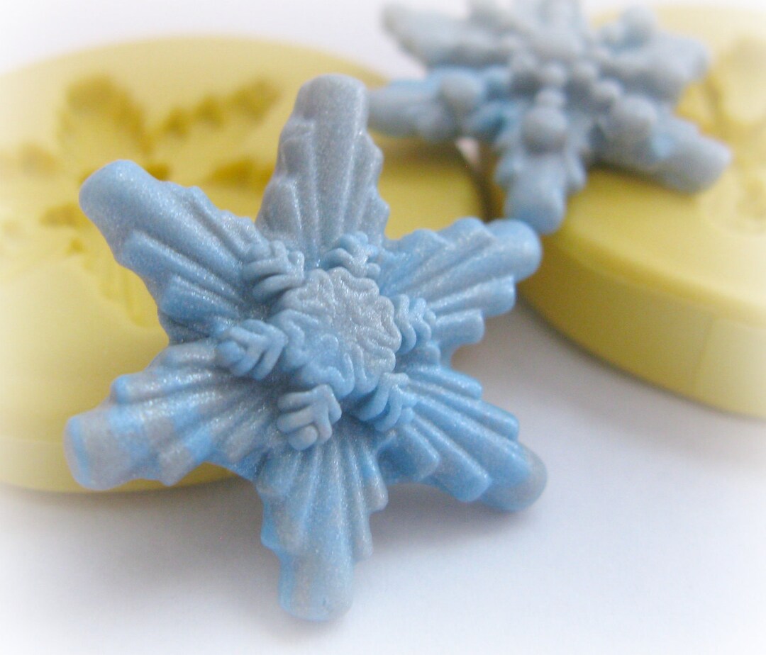 Christmas Molds Soap Embed Cabochon Mold Snowflake Silicone Etsy