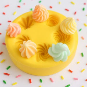 Cupcake Frosting Mold Kawaii Small Cupcake DIY Food Charms Molds Silicone Molds Cupcake Frosting Silicone Mold Miniature Sweets Jewelry Mold