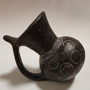 Handmade Thracian Wine Cup Replica: Ancient Bulgarian Pottery