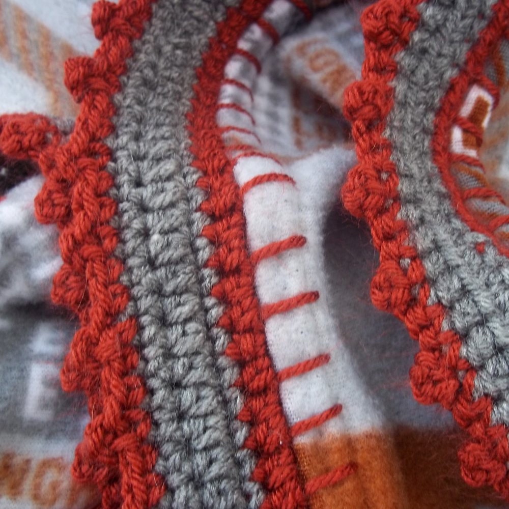 University of Texas Fleece Blanket With Crochet Border Etsy
