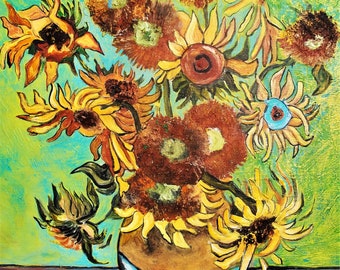 Van Gogh  Sunflowers artist study