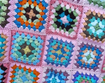 pink crochet afghan