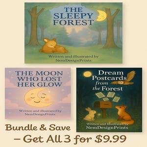 3-Book Bedtime Story Bundle | Children&#39;s Digital Forest Tales (PDF & EPUB)