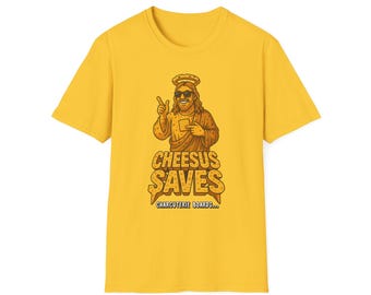 Maglietta unisex Softstyle "Cheesus Saves"