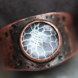 RING She's Complicated Copper and Lace Statement Ring Made to Order image 1