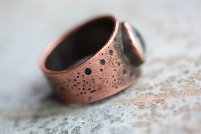 RING She's Complicated Copper and Lace Statement Ring Made to Order image 3