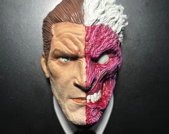 Split-Face Character Magnet | 12K SLA Resin | Hand-Painted | Villain head magnet | 2Face Fan Art Magnet | Collector’s Sculpture | Wall Decor