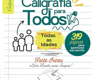 Übungsblätter für Kalligrafie (Portugiesisch) im PDF-Format | Schreibschrift-Übungsbuch | Für Kinder und Erwachsene | 319 druckbare Seiten