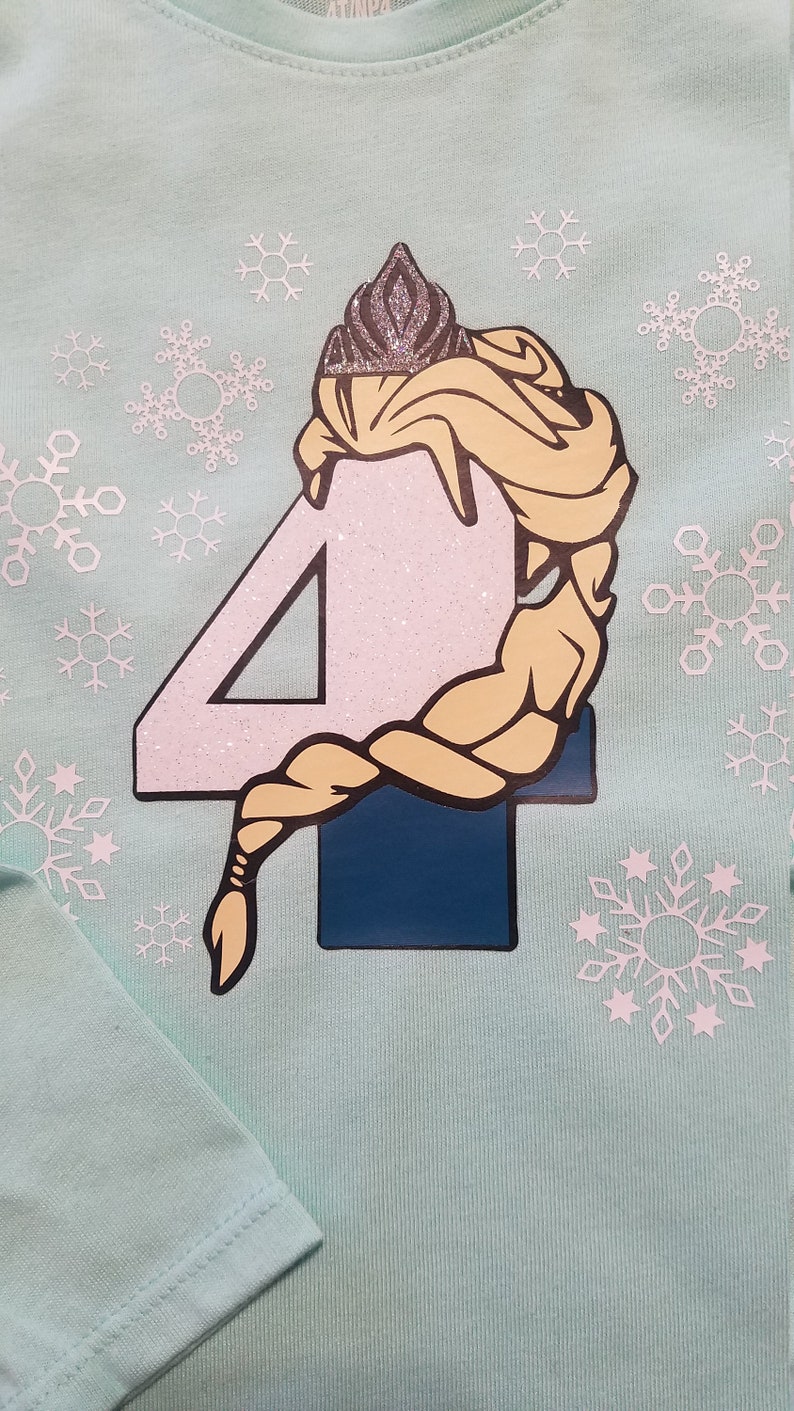 Download Elsa Birthday Shirt DESIGN 4 File Formats .svg .png | Etsy
