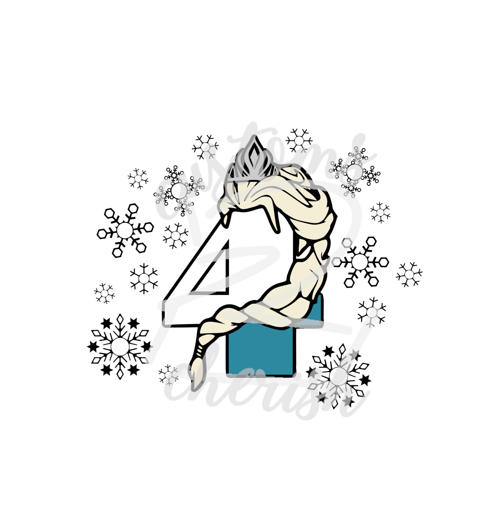 Download Elsa Birthday Shirt DESIGN 4 File Formats .svg .png | Etsy