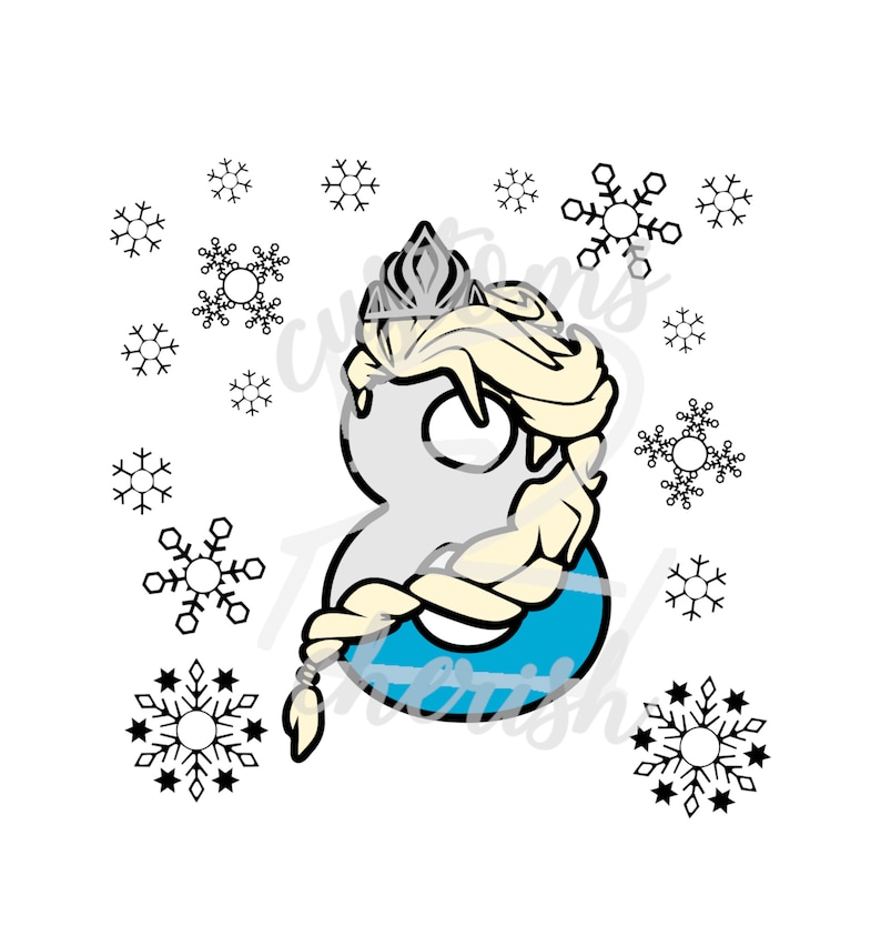 Elsa Birthday Shirt DESIGN 4 File Formats .svg .png | Etsy