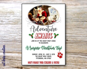Great Wolf Lodge Birthday Party Invitation Digital Print | Etsy