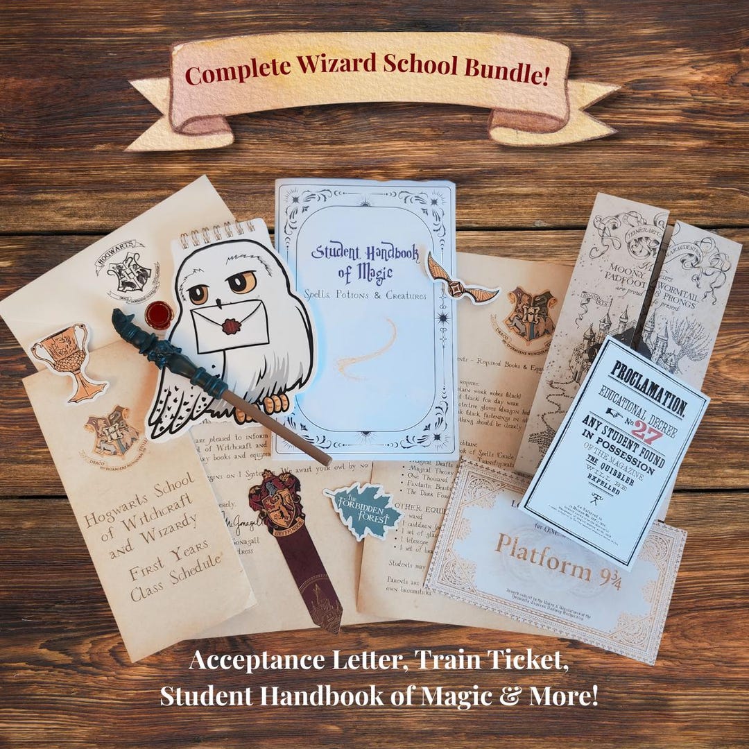 Wizard School Gift Box: Personalized Acceptance Letter & Keepsakes ...