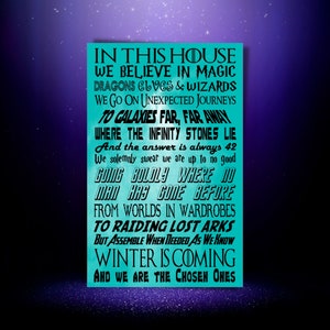 In This House Magic Print: Superhelden Poster (Digitaler Download)