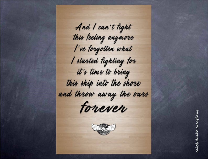 REO Speedwagon Can't Fight This Feeling Song Poster - Etsy