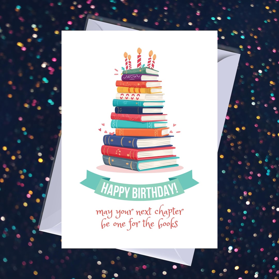 Printable Birthday Card, Reader Birthday Card, Book Lover Birthday Card ...