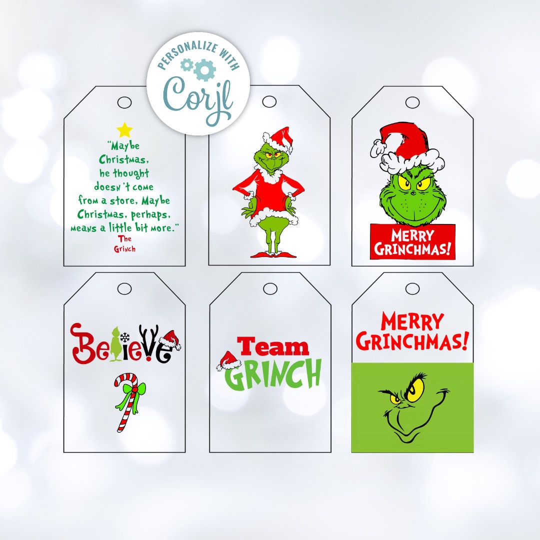 Free Printable Grinch Christmas Gift Tags Free Printable Grinch Christmas Gift Tags