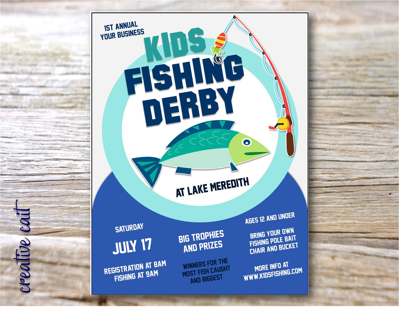 Kids Fishing Derby Children Tournament Contest Fish Event Etsy UK