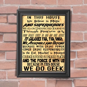 We Do Geek Movie Quotes Print: Magic, Superheroes Poster (Digital Download)