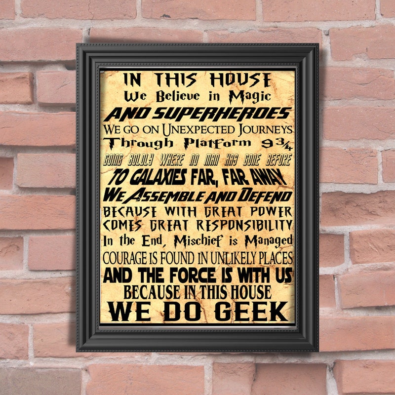 We Do Geek Wall Etsy Denmark