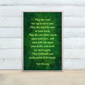 May the Road Rise Up Print, Irish Blessing Print, Irish Proverb Print, Celtic Blessing, Irish Prayer, Digital Download, Celtic Prayer