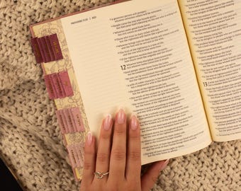 Rose Gold Bible Set - Custom Pink Floral Bible , Women's Journaling & Devotional Gift