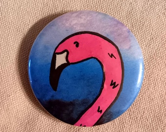 Flamingo Handmade Pin Button