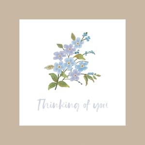 Forget-Me-Not Sympathy Card, Thinking of You Condolence Card