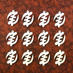 African Wood Earring Adinkra Gye Nyame 1 1/2&quot; Laser Cut