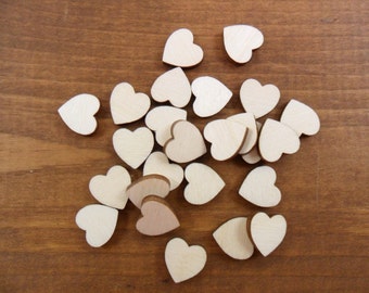 Wood Hearts 1/2" Laser Cut Wood Heart - 25 Pieces