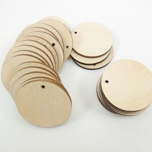 Wood Circle Earring Blanks Laser Cut Shapes - Select Size & Quantity