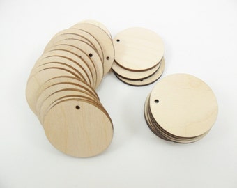Wood Circle Earring Blanks Laser Cut Shapes - Select Size & Quantity