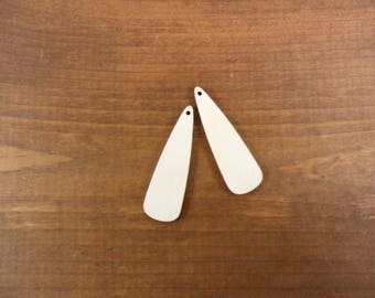 Teardrop Earring Blanks 2" x 5/8" x 1/8" Laser Cut Wood Shapes