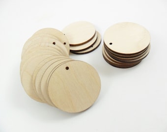 Wood Circle Earring Blanks Laser Cut Shapes - Select Size & Quantity