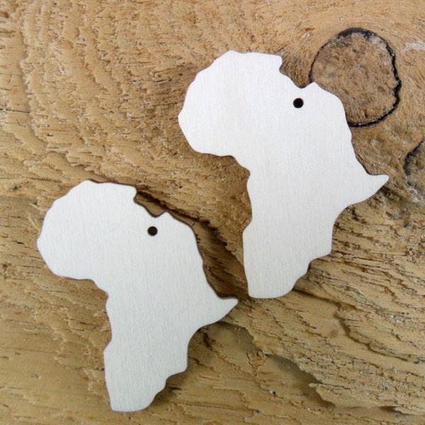 Africa Wood Earring Blanks 3" H x 2 3/8" W Laser Cut - 10 Pieces