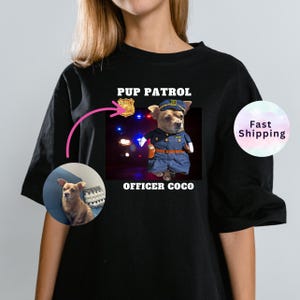 Custom Pet T shirt, Cute Police Dog Tee for Kids, Pup Patrol Officer, Fun Pet Lover Gift, Funny Animal T-Shirt, Dog Lover Apparel